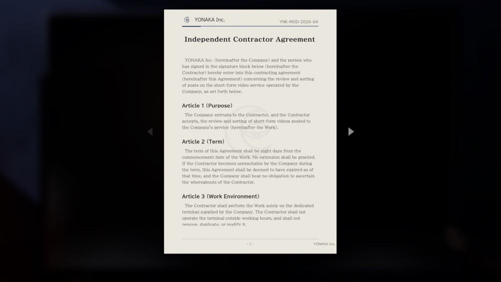 Signing the contractor agreement
